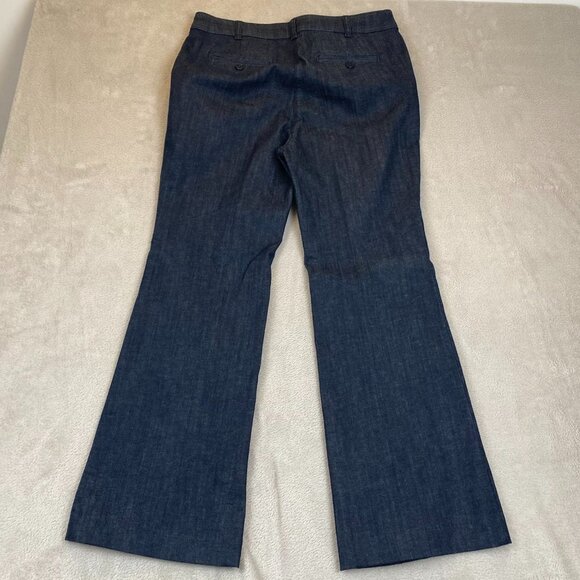 Talbots Womens Heritage Jeans 10P/30 Flared Casual Retro Blue Denim Dark Wash - Picture 12 of 14